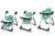 Scaun de masa AppeKids Vogue River Green