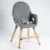 Scaun de masa BabyGo transformabil Scandi Grey