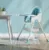 Scaun de masa bebe Little Mom Grey, multifunctional, centura de siguranta in 5 puncte, picioare antiderapante, tava detasabila, pliabil, cos depozitare
