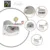 Scaun de masa booster ajustabil Moni Pistachio Grey