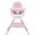 Scaun de masa cu sezut rotativ Chipolino Vision rose water