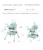 Scaun de masa multifunctional 3 in 1 transformabil in balansoar cu husa detasabila,spatar reglabil ,inaltime reglabila,masuta detasabila si roti Little Mom Rocking Chair Blue