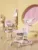 Scaun de masa multifunctional 3 in 1 transformabil in balansoar cu husa detasabila,spatar reglabil ,inaltime reglabila,masuta detasabila si roti Little Mom Rocking Chair Pink