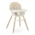 Scaun de masa multifunctional 3in1 pentru copii cu masuta reglabila si detasabila,husa din PU usor de curatat,suport picioare,transformabil in scaunel clasic Nukido Lilo Beige