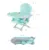 Scaun de masa pentru copii, Little Mom, model tip booster, design compact, pliabil si portabil, inaltime reglabila 4 pozitii, tavita detabila, compatibilitate universala, dimensiune 50 x 30 x 35 cm, Grey