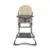 Scaun de masa pentru copii Lorelli Bonbon Beige Leather cu suport pentru picioare, cos pentru jucarii, pliere compacta, greutate admisa 15 kg