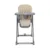 Scaun de masa pentru copii Lorelli Party Beige Leather cadru usor din aluminiu, spatar reglabil, suport picioare, centuri de siguranta, roti, cos pentru jucarii, 6 luni+