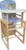 Scaun de masa pentru copii si bebe Novokids Wooden Table Chair Albastru transformabil in masuta, din lemn masiv, centura de siguranta, sezut detasabil, masuta detasabila