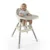 Scaun de masa premium cu perna bej, centura de siguranta in 3 puncte, perna moale si ergonomica, tava detasabila, greutate suportata 15 kg