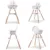 Scaun de masa reglabil in inaltime Childhome Evolu 2 naturalalb
