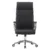 Scaun ergonomic de birou, piele ecologica, inaltime reglabila, baza si manere otel cromat, negru