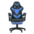 Scaun ergonomic de gaming, tetiera, suport retractabil picioare, sport lombar, inaltime reglabila, negru, albastru