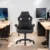 Scaun ergonomic gaming, inaltime reglabila, tetiera si cotiere capitonate, maxim 150 kg, rotire 360 grade, pvc si mesh