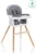 Scaun inalt pentru masa Paul star grey Fillikid