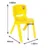 Scaunel copii cu spatar pentru interiorexterior,potrivit pentru gradinite,scoli,afterschool,greutate suportata pana la 100kg Pilsan Happy Chair Galben