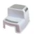 Scaunel copii inaltator WC in doua Trepte Little Mom Grey, multifunctional pentru toaleta, baie si bucatarie, taburet, scara, cu manere ergonomice de sustinere, baza stabila antiderapanta