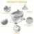 Scaunel de baie pentru copii Little Mom Bear Grey model universal cu spatar ergonomic, ventuze de fixare, brate mobile, dimensiuni 21x41x24 cm