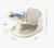 Scaunel de baie pentru copii Little Mom Cream Sailor, ghidon de sustinere echipat cu jucarii sonore, design ergonomic cu spatar, husa detasabila din cauciuc, fixare cu ventuze, dimensiune 20 x 39 x 23.5 cm