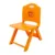 Scaunel din plastic cu spatar pliabil pentru copii Orange