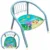 Scaunel pentru copii NiceKids cu cadru metalic, sezut moale, spatar ergonomic si picioare stabile cu protectie antiderapanta, inaltime 36 cm, Blue Ocean Fish