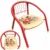 Scaunel pentru copii NiceKids cu cadru metalic, sezut moale, spatar ergonomic si picioare stabile cu protectie antiderapanta, inaltime 36 cm, Red Cars
