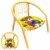 Scaunel pentru copii NiceKids cu cadru metalic, sezut moale, spatar ergonomic si picioare stabile cu protectie antiderapanta, inaltime 36 cm, Yellow Bear