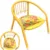 Scaunel pentru copii NiceKids cu cadru metalic, sezut moale, spatar ergonomic si picioare stabile cu protectie antiderapanta, inaltime 36 cm, Yellow Bee