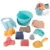 Set 11 jucarii de nisip cu galetusa,forme de nisip si accesorii Woopie Pastel