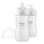 Set 2 biberoane cu tetina silicon Avent Natural Response 330 ml 3 luna +