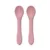 Set 2 linguri de silicon Lorelli Natural Roz