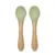 Set 2 linguri de silicon cu bambus Lorelli Natural Verde
