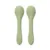 Set 2 lingurite din silicon natural Fresh Green