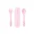 Set 2 lingurite ergonomice in carcasa rose