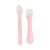 Set 2 lingurite flexibile din silicon KidsCare roz somon