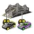 Set 2 masinute cu telecomanda, Bladez, Batman vs Joker