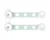 Set 2 sigurante multifunctionale KikkaBoo Bunny Mint
