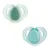 Set 2 suzete ortodontice silicon Tommee Tippee Night 18-36 luni Green