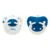 Set 2 suzete silicon Nuk Signature Night 0-6 luni Blue White Boy