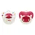 Set 2 suzete silicon Nuk Signature Night 6-18 luni Red White Girl