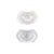 Set 2 suzete silicon simetrice Canpol Royal Baby 0-6 luni Gri