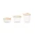 Set 3 caserole cu capac pentru pastrarea alimentelor crem