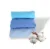 Set 3 cearsafuri din bumbac ranforce pentru pat copii, Deseda, cu elastic roata, dimensiune 160 x 80 cm, mix albastru
