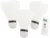 Set 3 fluturasi badminton din Pene 8.5 x 6.5 cm Alb