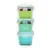 Set 3 recipiente sticla cu husa din silicon Melii bluemint lime 160 ml