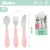 Set 3 tacamuri inox Roz