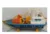 Set 4 jucarii plaja cu barca de pescuit Mobidiky Blue