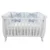 Set 4 perne aparatori super groase albe + cearsaf cu volanas si fundite 140×70 cm albastru pal