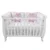 Set 4 perne aparatori super groase albe + cearsaf cu volanas si fundite 140×70 cm roz pal