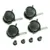 Set 4 roti Qmini Negru compatibile cu patuturile Babyneeds si Qmini
