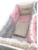 Set 6 aparatori protectii laterale patut 140×70 cm Stelute roz,bej si gri